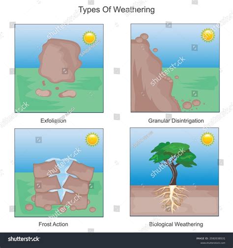 Illustration Of Weathering And Erosion