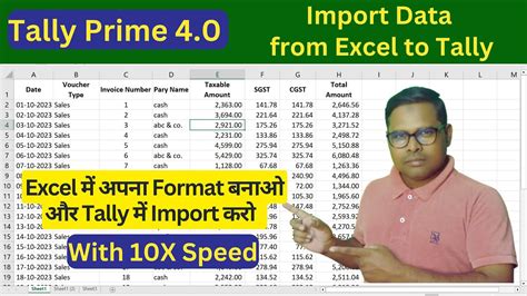 Import Of Data In Tally Prime