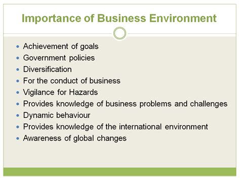 Importance Of Business Environment Pdf