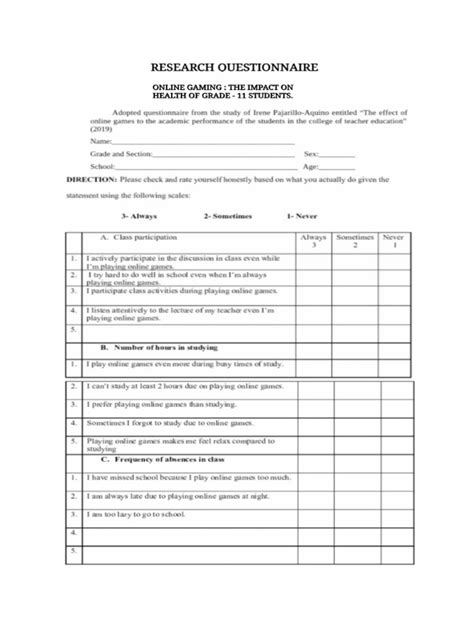 Importance Of Questionnaire In Research