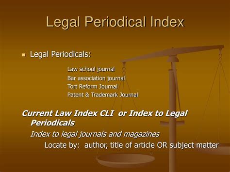 Index Of Legal Periodicals