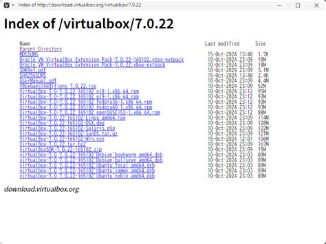 Index Of Virtualbox