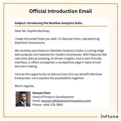 Introduction Email Sample