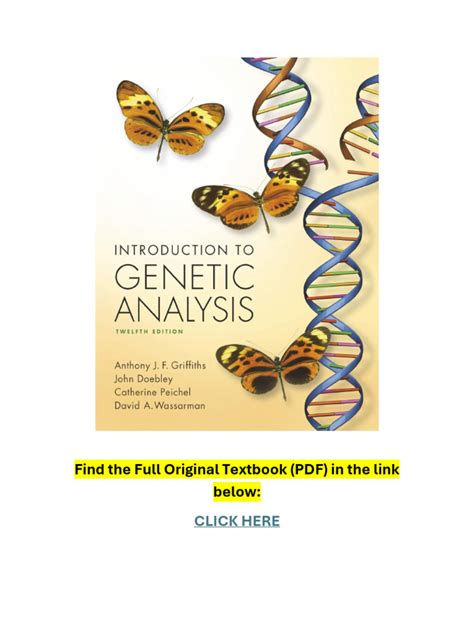 Introduction To Genetic Analysis