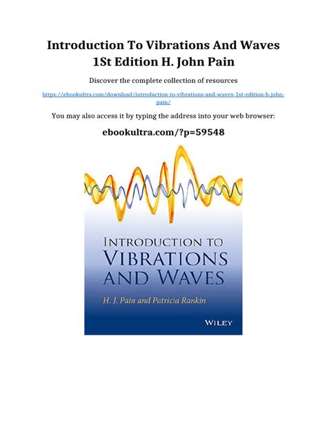 Introduction To Vibrations And Waves Pdf