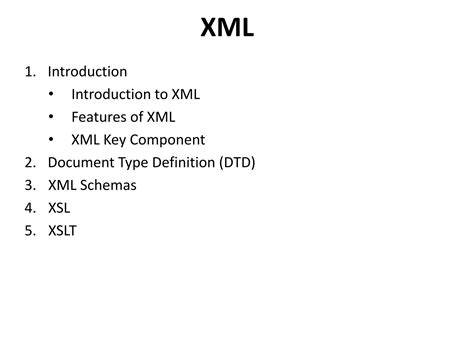 Introduction To Xml