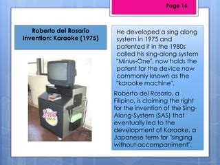 Inventions By Roberto Del Rosario