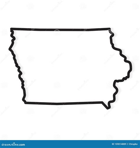 Iowa State Map Outline