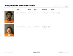 Jail Roster Steele County