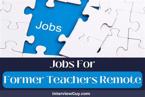 Jobs For Former Teachers