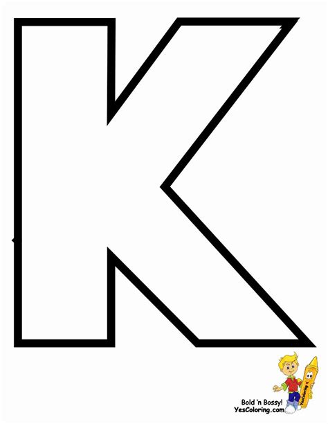 K Alphabet Outline
