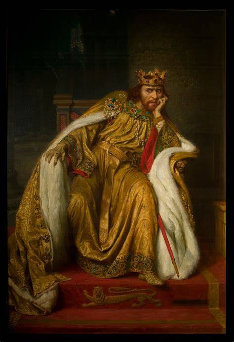 King On Throne Painting
