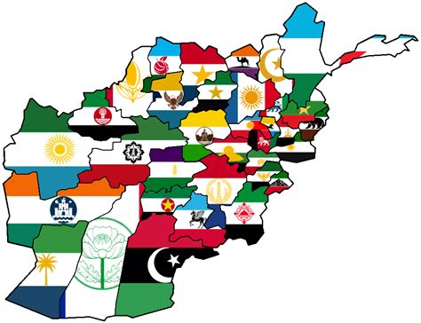 Kingdom Of Afghanistan Flag Map
