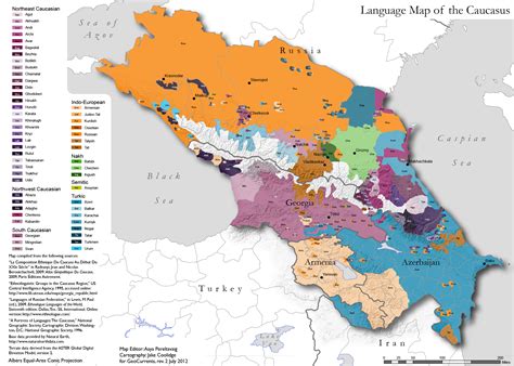Language Map Of The Caucasus