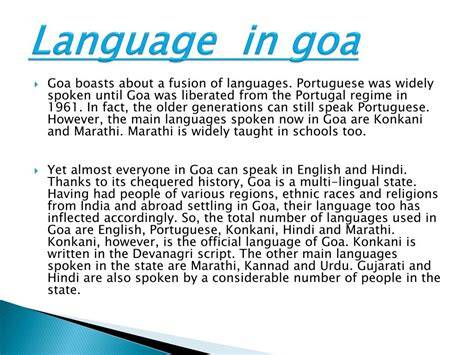 Language Of Goa