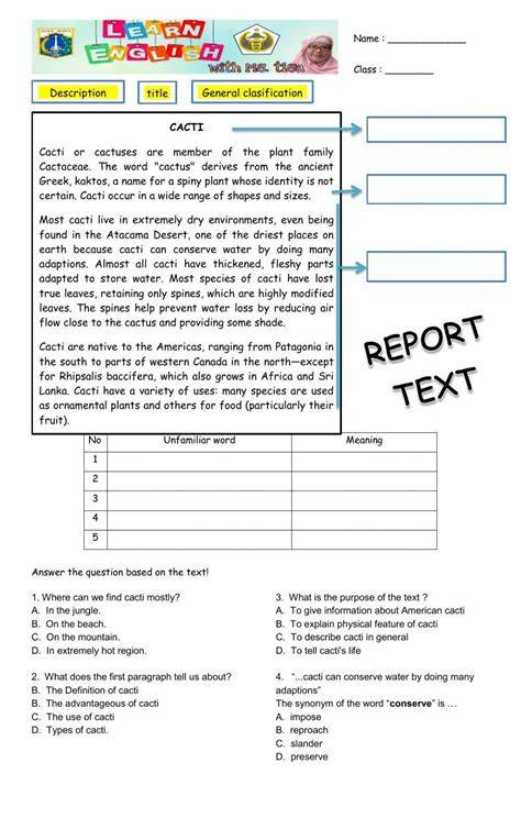 Language Of Report Text