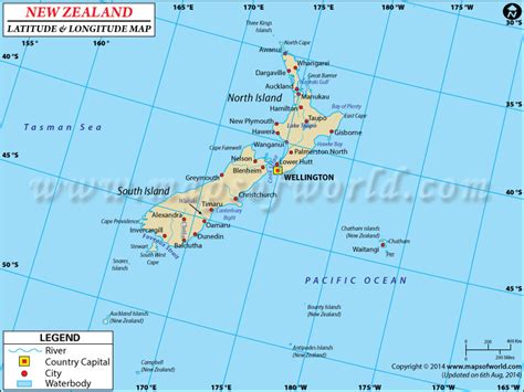 Latitude Of Christchurch New Zealand