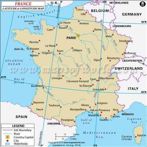 Latitude Of France