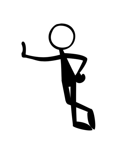 Leaning H Silhouette