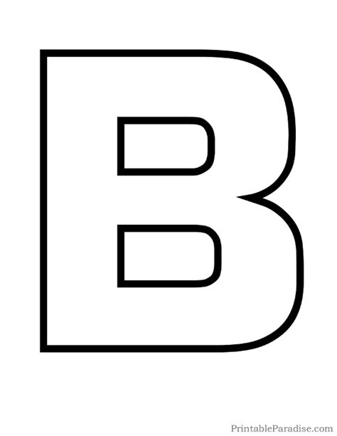 Letter B Outline Printable