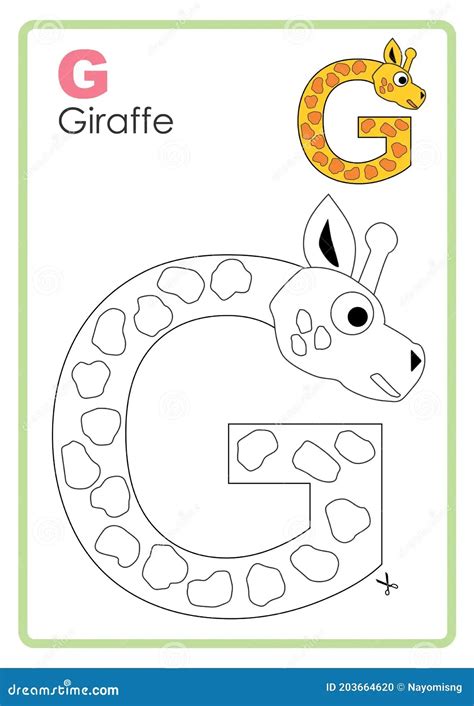 Letter G Giraffe Template