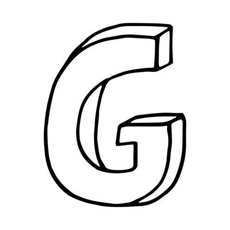 Letter G Line Drawing