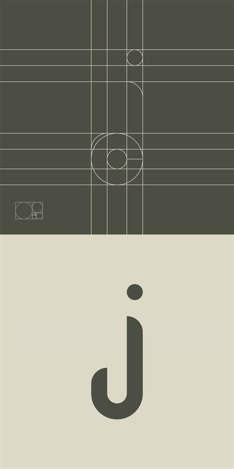 Letter J Golden Ratio Design