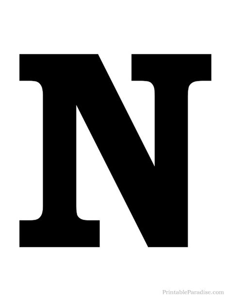 Letter N Silhouette Clip Art