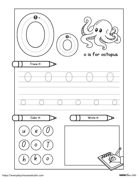 Letter O Worksheets