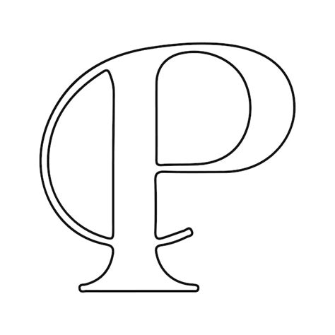 Letter P Outline Drawing