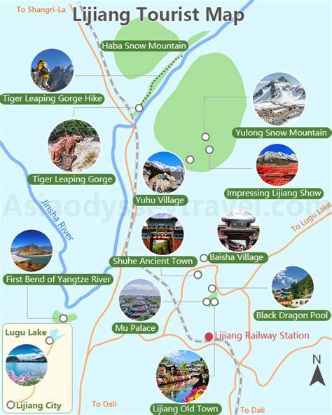 Lijiang Map In China