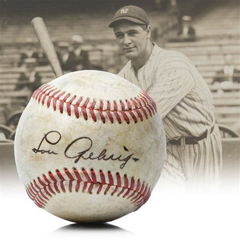 Lou Gehrig Signed Baseball