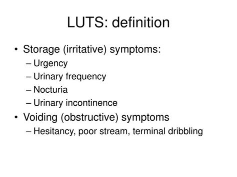 Luts Medical Abbreviation