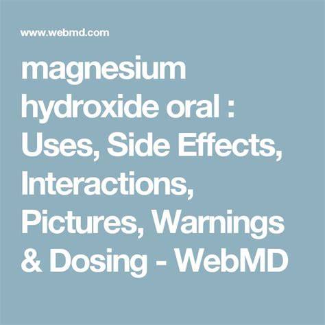 Magnesium Hydroxide Side Effects