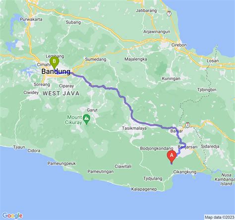 Map Bandung Pangandaran