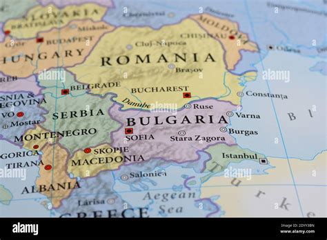 Map Bulgaria And Romania
