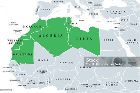 Map Maghreb Arab