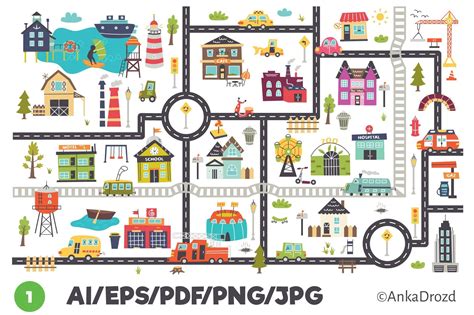 Map Of A City For Kids