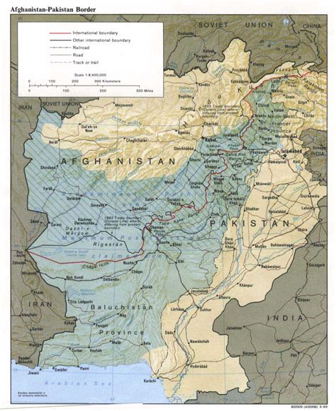 Map Of Afghanistan And Pakistan Border