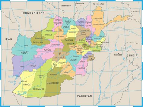 Map Of Afghanistan And Provinces