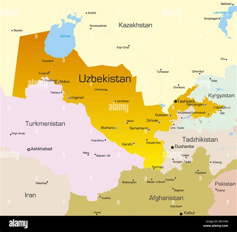 Map Of Afghanistan And Uzbekistan