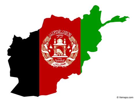 Map Of Afghanistan Flag
