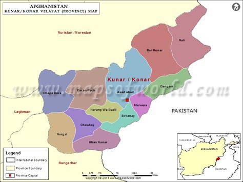Map Of Afghanistan Kunar