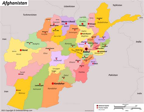 Map Of Afghanistan Major Cities