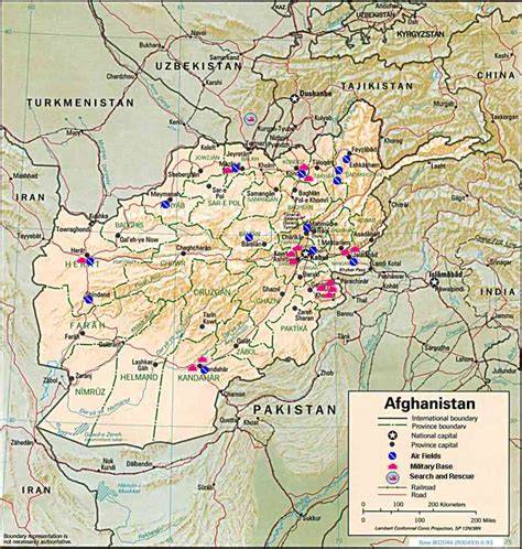 Map Of Afghanistan Military Bases
