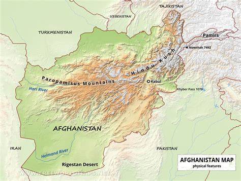 Map Of Afghanistan Physical