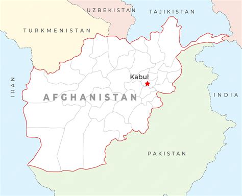 Map Of Afghanistan Showing Kabul