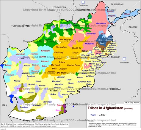 Map Of Afghanistan Tribes