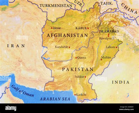 Map Of Afghanistan With Pakistan