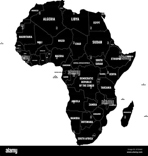 Map Of Africa Black And White